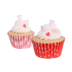 Valentinstag Muffinförmchen Folienbeschichtet, Liebesmuster - Mini-Größe (60 Stück)