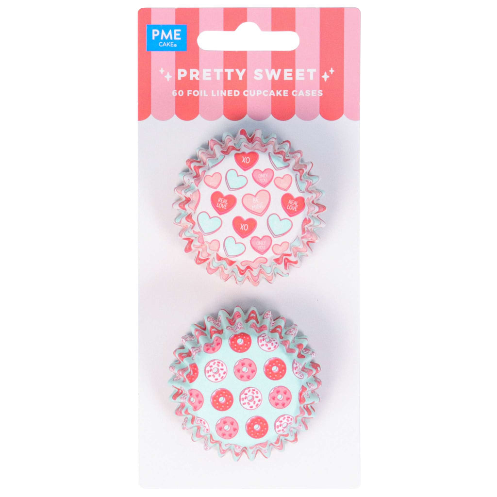 Pretty Sweet Mini Foil Lined Cupcake Cases Pk/60