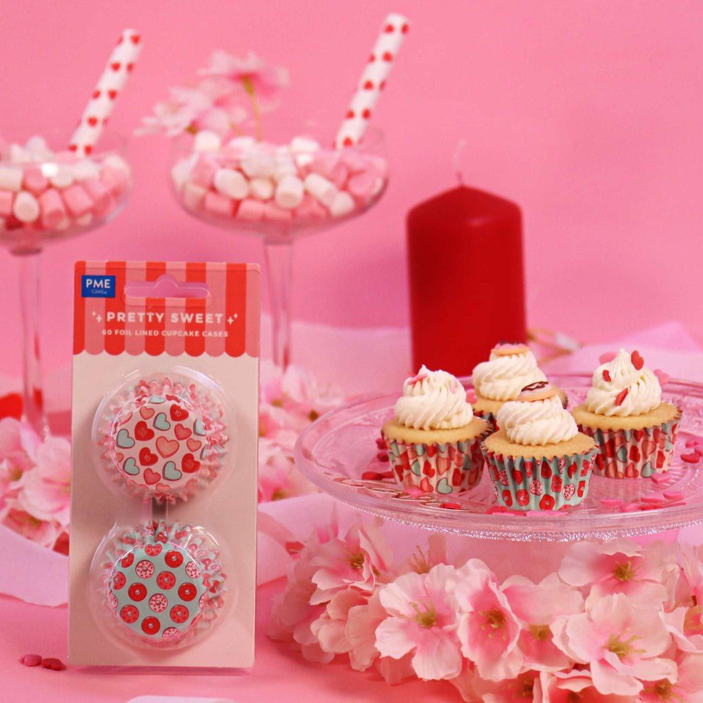 Pretty Sweet Mini Foil Lined Cupcake Cases Pk/60