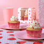 Vintage Roses Foil Lined Cupcake Cases Pk/30