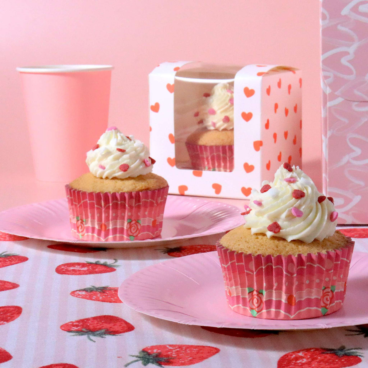 Vintage Roses Foil Lined Cupcake Cases Pk/30