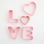 Set de 5 Cortadores de Galletas para San Valentín - LOVE