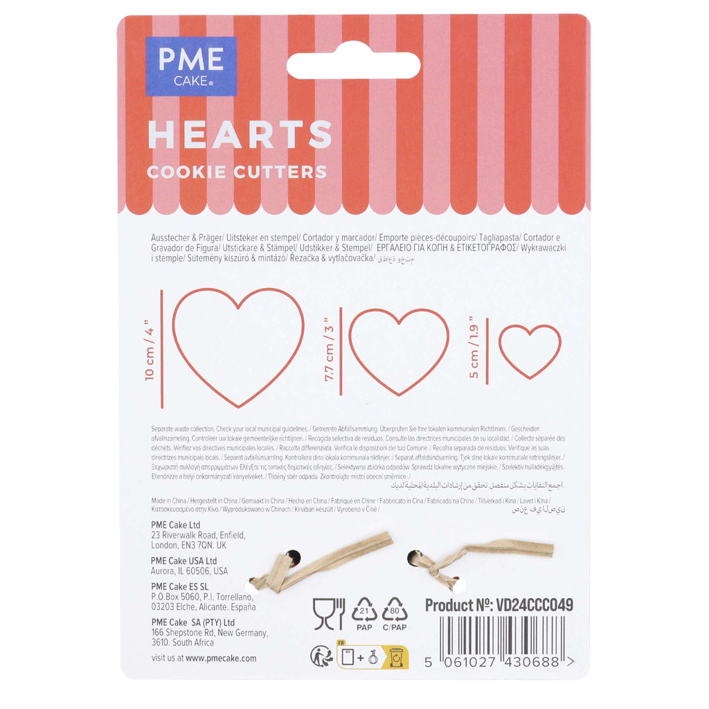 Nesting Hearts Cookie Cutters Pk/3