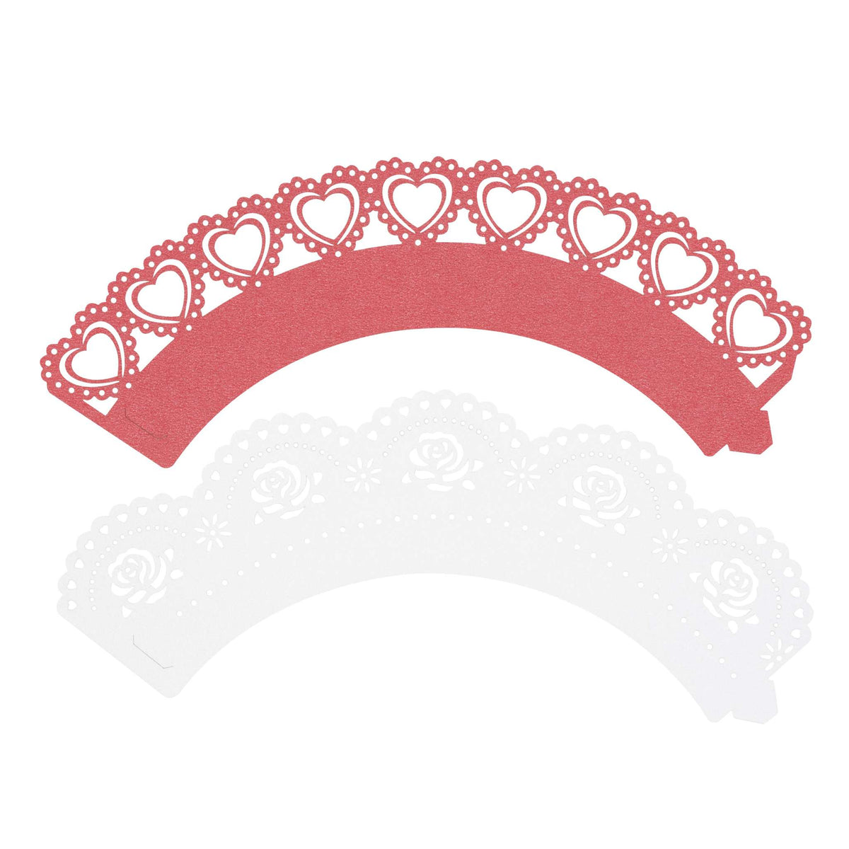 Valentijns Cupcake Omhulsel - Vintage Kant (12 stuks)
