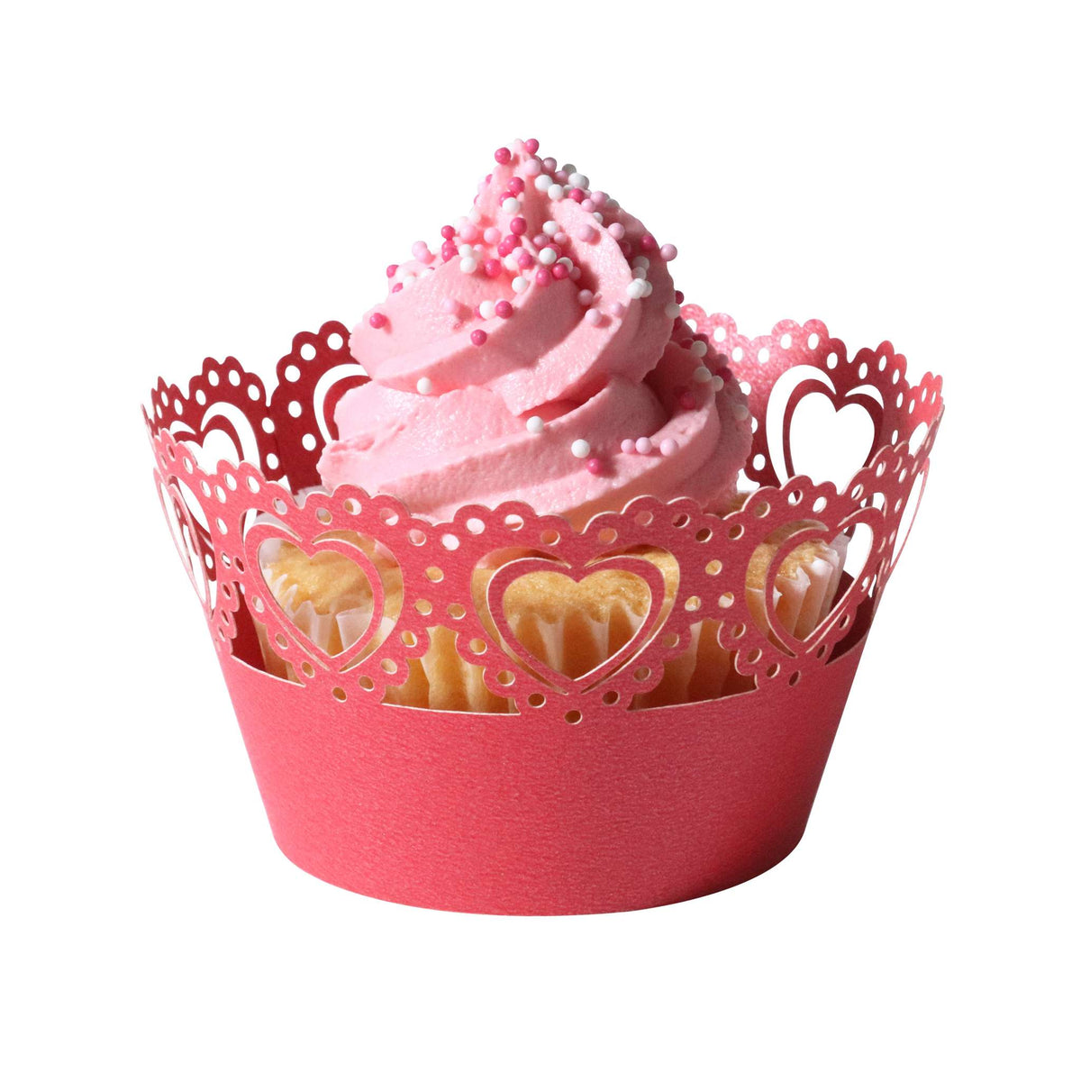 Valentijns Cupcake Omhulsel - Vintage Kant (12 stuks)