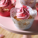 Valentijns Cupcake Omhulsel - Vintage Kant (12 stuks)