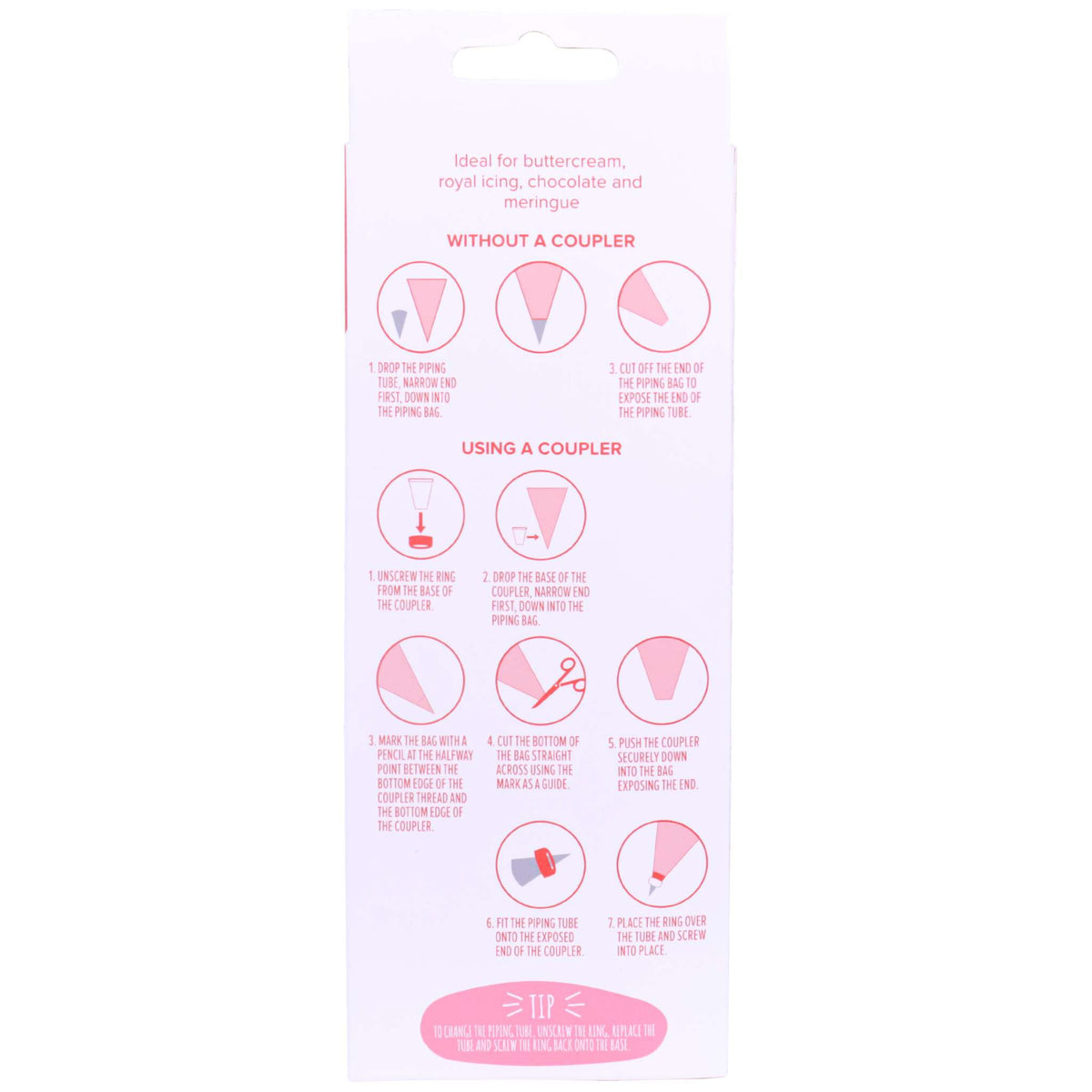 Hearts Disposable Piping Bags Pk/12 (30cm / 12in)