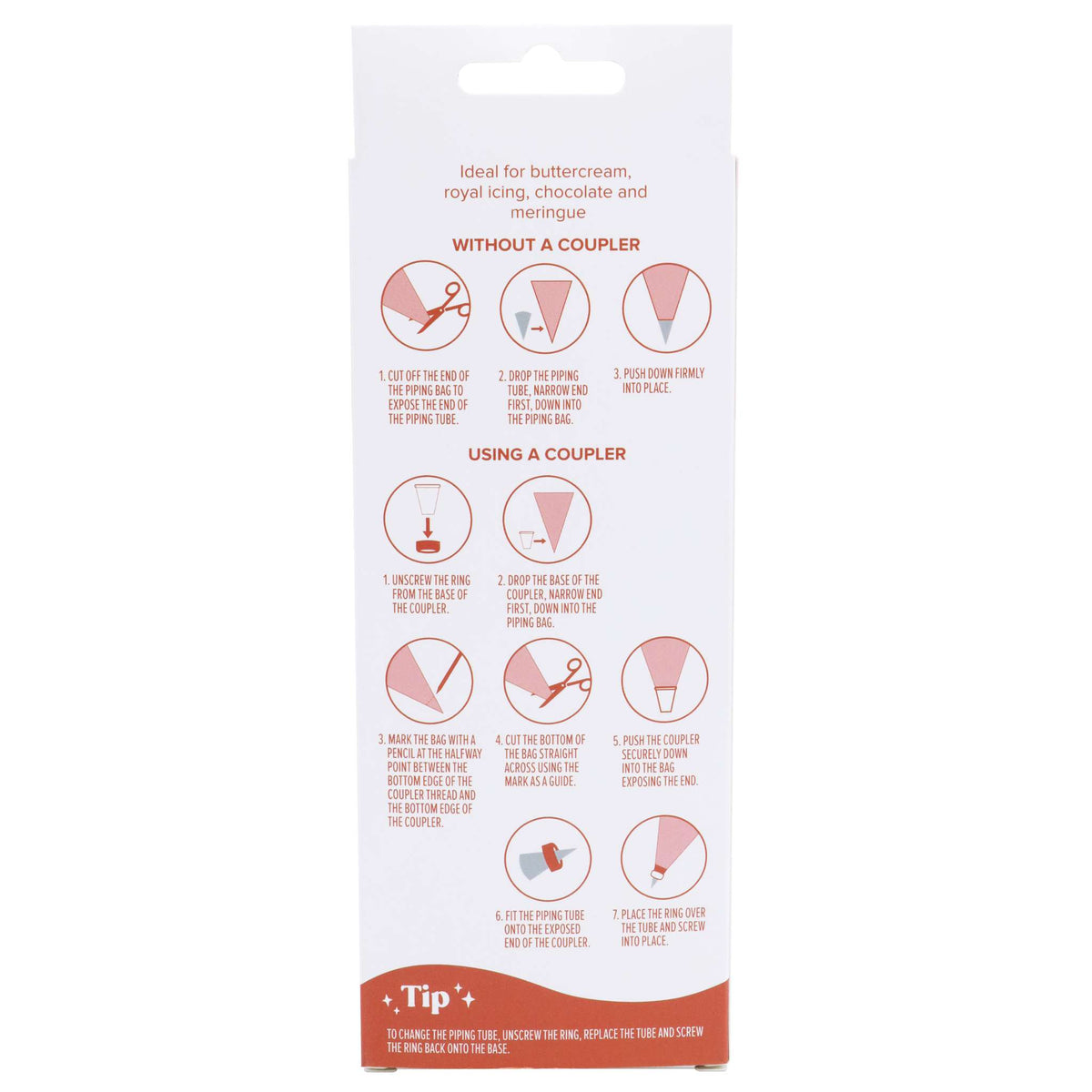 Cherry Checkerboard Disposable Piping Bags Pk/12 (30cm / 12in)