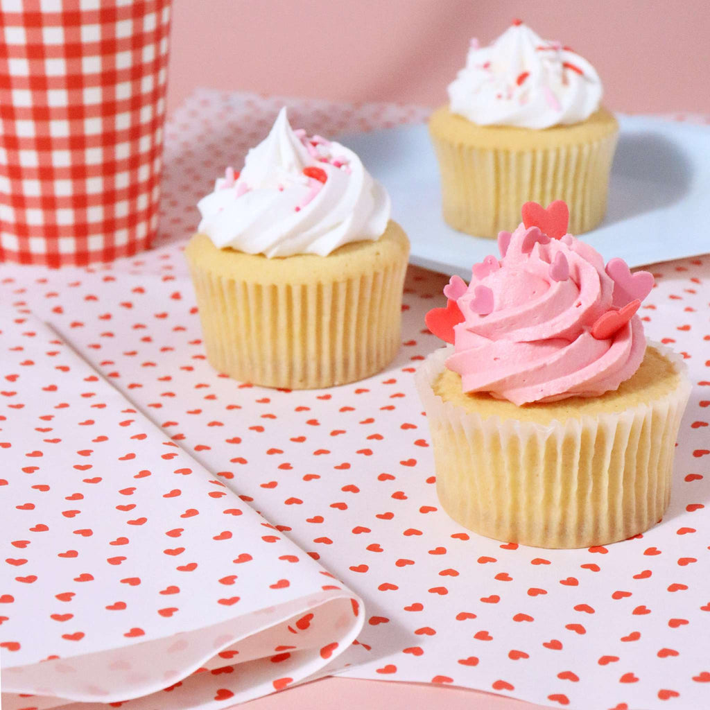 Love Hearts Greaseproof Wrapping Paper Pk/12