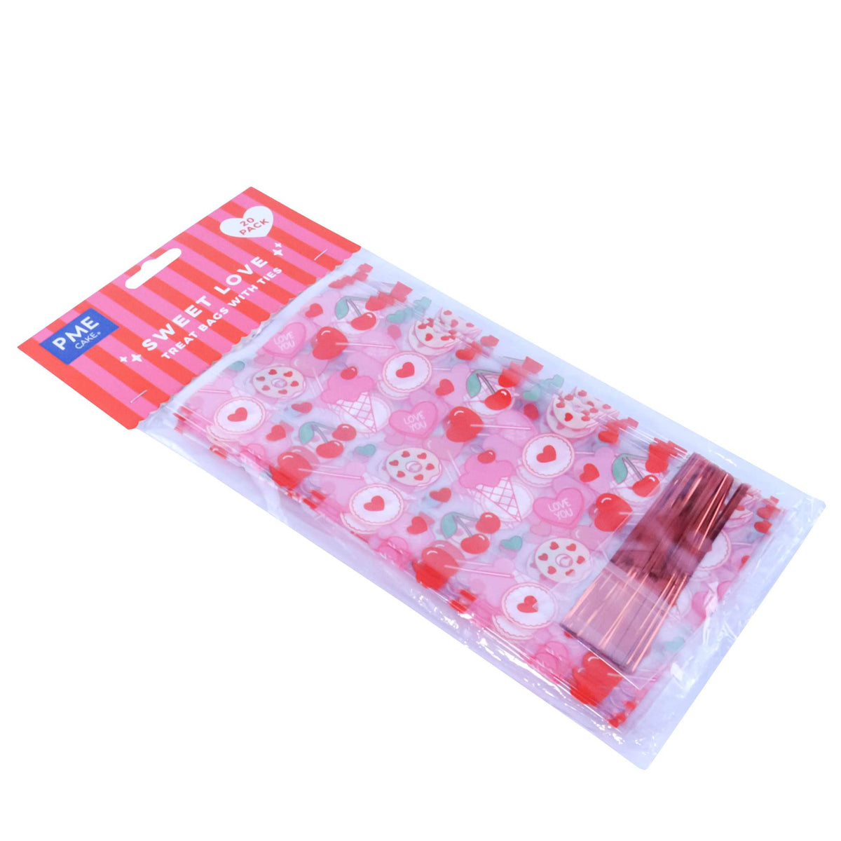 Sweet Love Treat Bags With Ties Pk/20