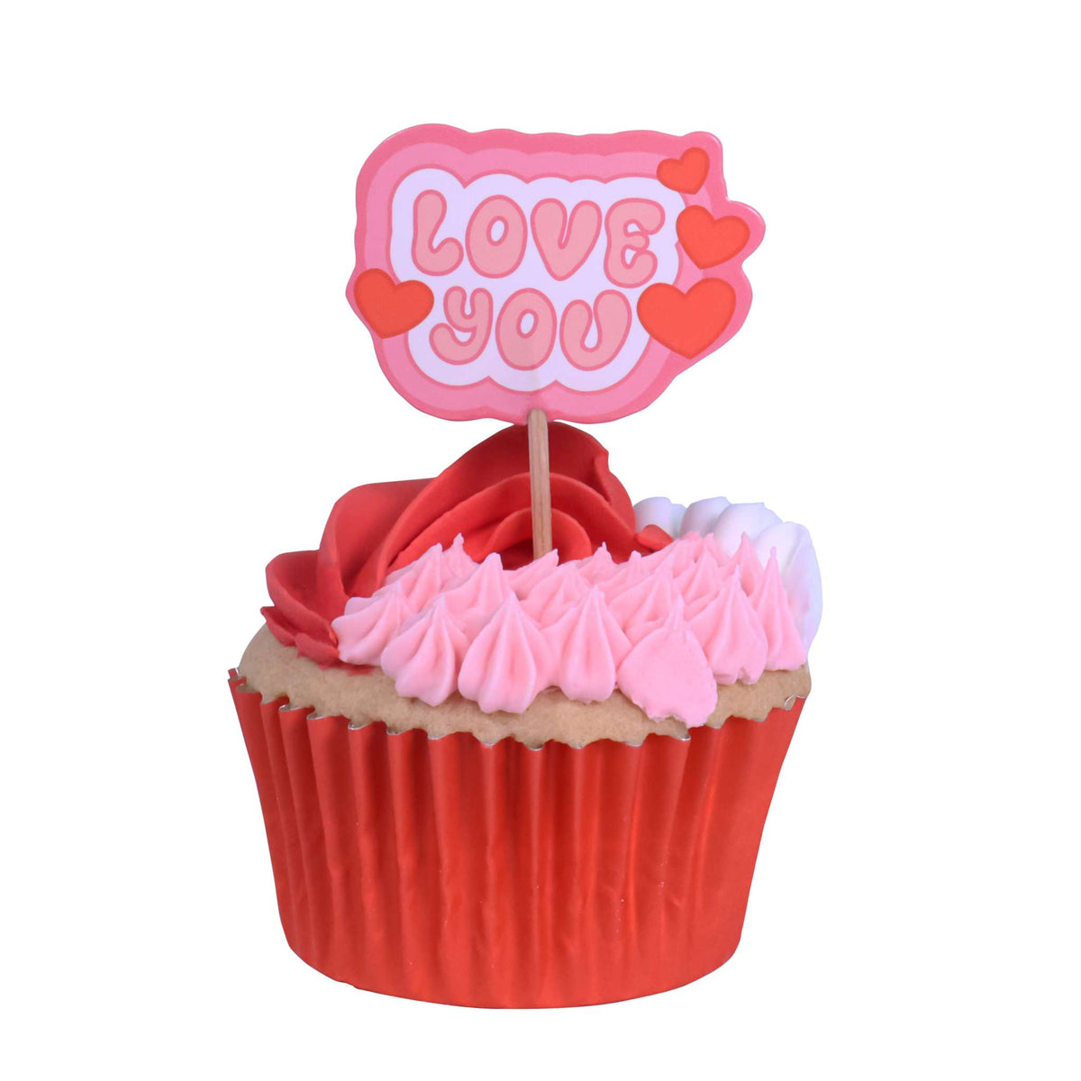 Valentinstag Kuchendeko Topper - Retro-Valentin (24 Stück)
