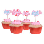 Valentinstag Kuchendeko Topper - Süß auf dich (24 Stück)