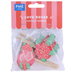 Love Roses Cupcake Toppers Pk/24