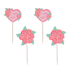 Love Roses Cupcake Toppers Pk/24