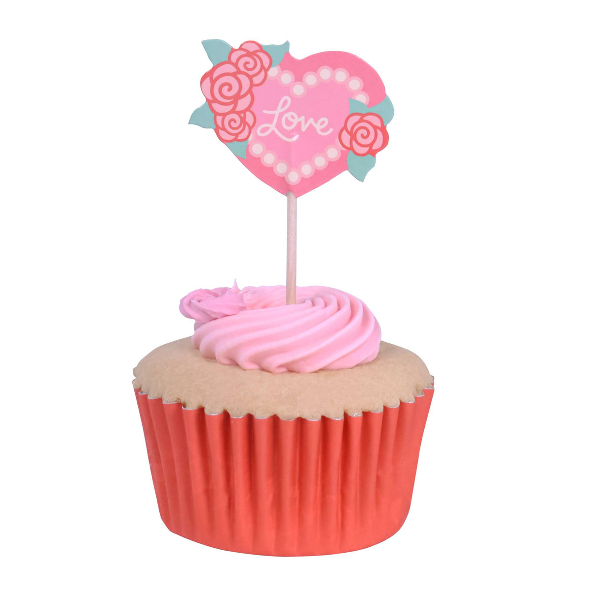 Love Roses Cupcake Toppers Pk/24