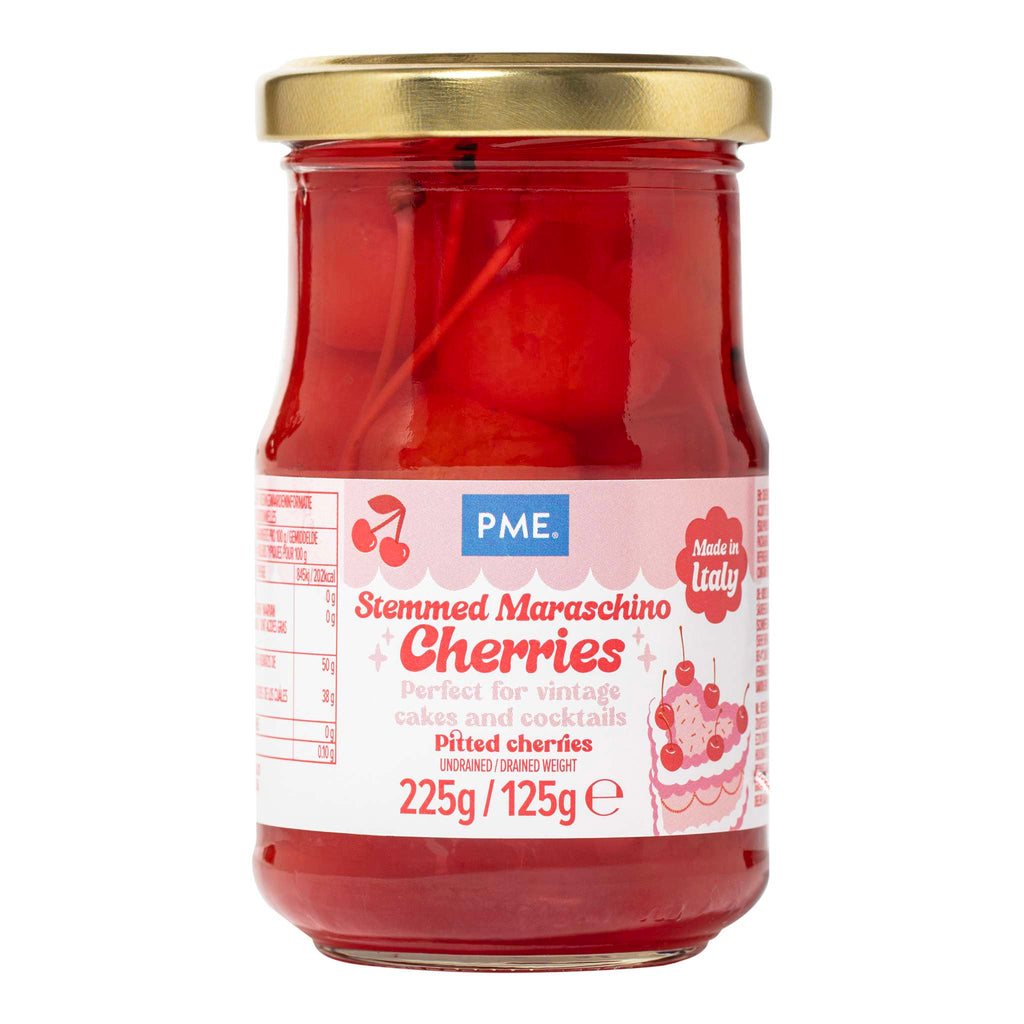 Rot Maraschino-Kirschen mit Stiel (225g)