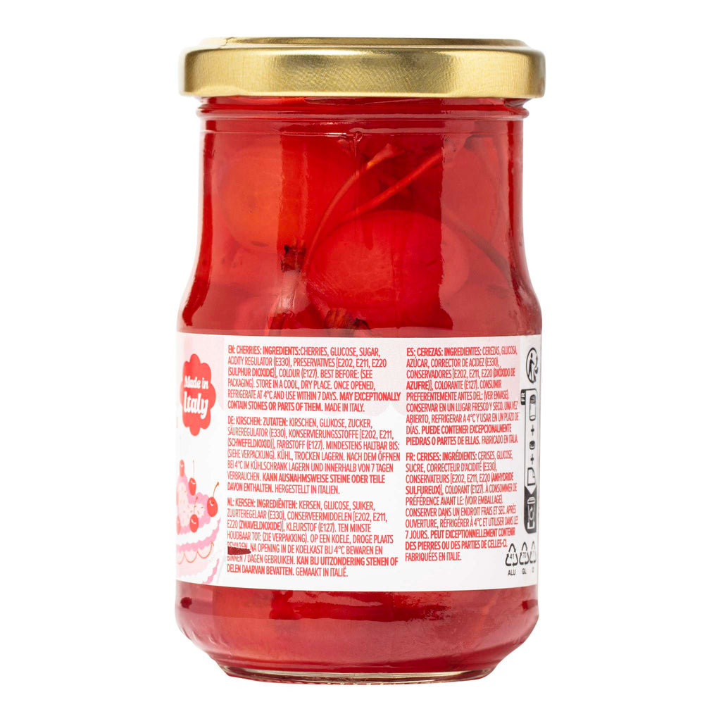 Rot Maraschino-Kirschen mit Stiel (225g)
