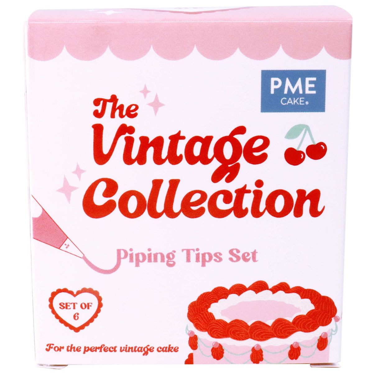 Douilles pour décoration "Vintage" de Gâteaux (Set de 6)