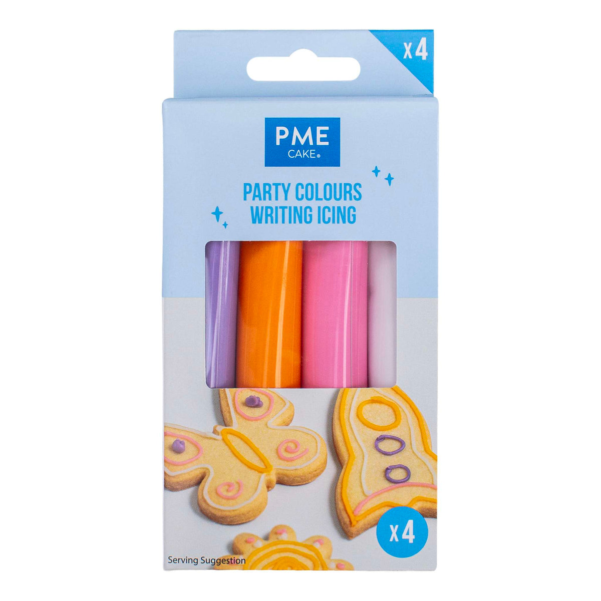 Zuckerschrift - Partyfarben, 4er-Pack